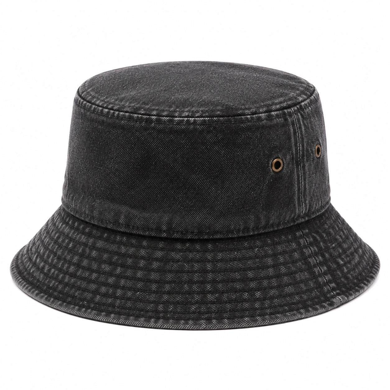 Chapeau bob en denim noir taille unique style urbain