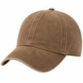 Casquette de baseball taille unique en tissu marron à visière courbée style décontracté