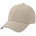 Casquette taille unique en tissu beige perforée respirante style baseball