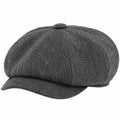 Casquette gavroche taille unique en tissu noir/gris à chevrons style urbain