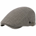 Casquette plate taille unique textile gris chiné réglable style classique