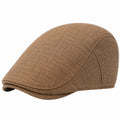 Casquette plate taille unique en tissu marron style classique