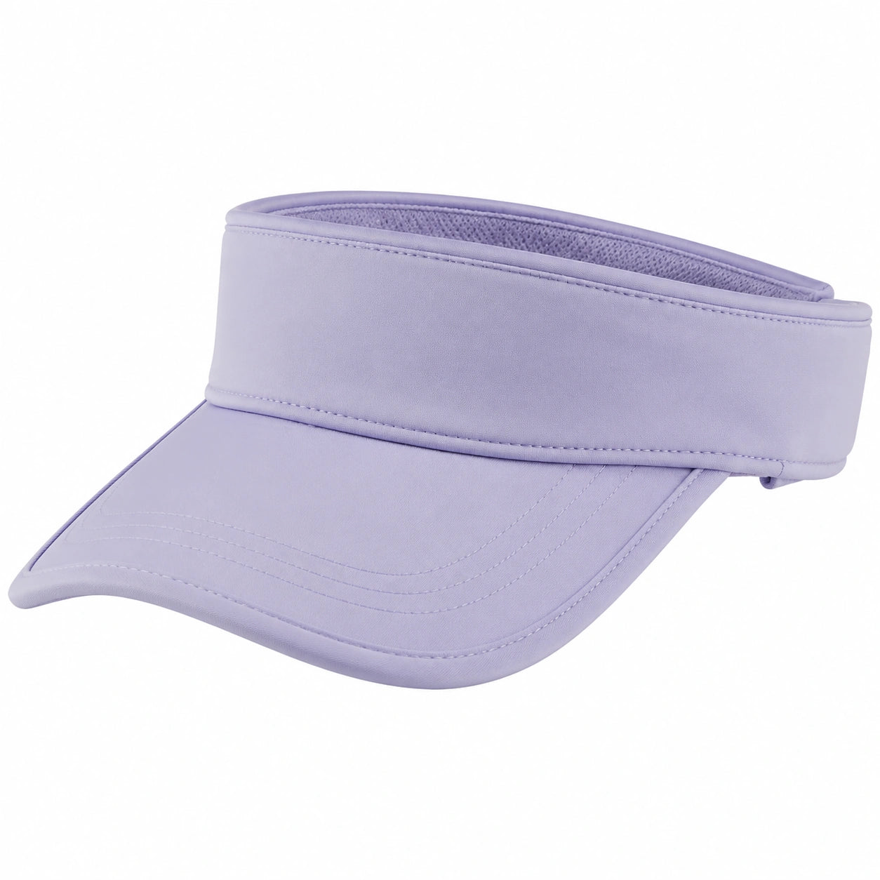 Visière taille unique en tissu violet clair réglable pour sport et loisirs