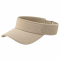 Visière de sport taille unique beige en tissu respirant réglable