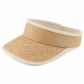 Visière adulte taille unique en fibre tressée beige - réglable style estival